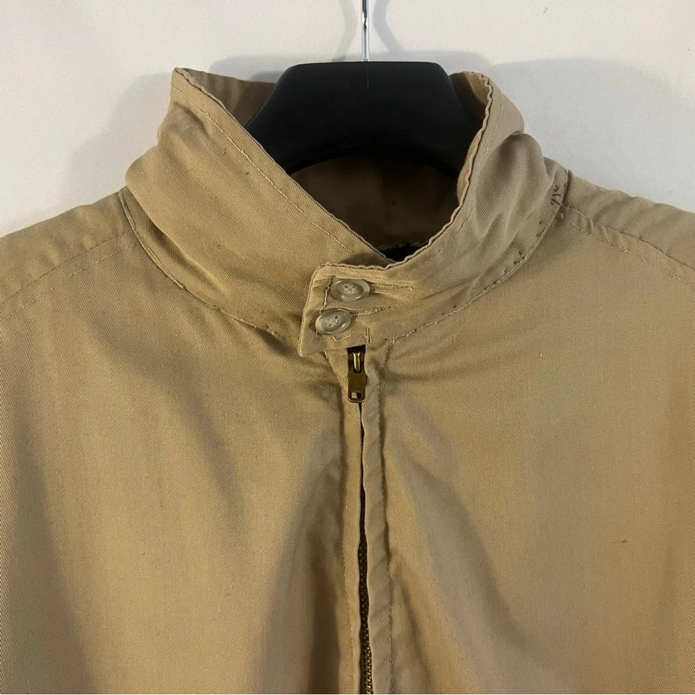 VTG RARE MCGREGOR  Jacket Men Size 44 Long Fur Lined MADE IN USA Range Cloth Tan